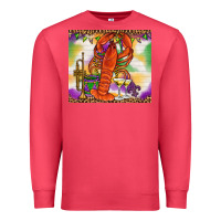 Cardinal Mardi Gras crawfish Premium Sweatshirt - NancyCooperArtShop
