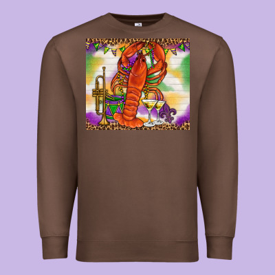 Mardi Gras Crawfish Premium Sweatshirt Designed By Nancycooperartshop