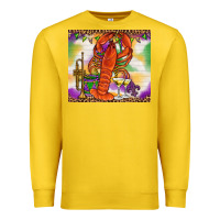 Lemon Mardi Gras crawfish Premium Sweatshirt - NancyCooperArtShop