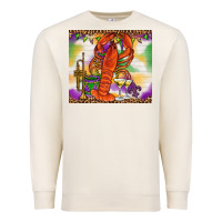 Sandshell Mardi Gras crawfish Premium Sweatshirt - NancyCooperArtShop