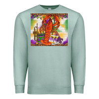 Seafoam Mardi Gras crawfish Premium Sweatshirt - NancyCooperArtShop