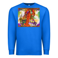 True Royal Mardi Gras crawfish Premium Sweatshirt - NancyCooperArtShop