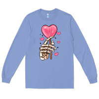 Colony Blue skeleton hand with sugar valentines day Long Sleeve Tee - MaliasSmallBusiness