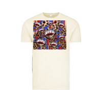 Vintage Arctic american flag lips leopard Vintage Tee - NancyCooperArtShop