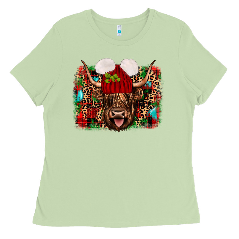 Highland Cow Christmas Ladies Tee by JahusDesignShop | Teevron