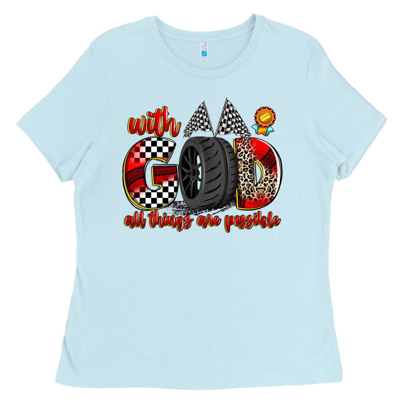 With God All Things Are Possible Ladies Tee by Zillion Design Studio | Teevron