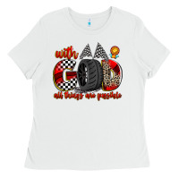 White with god all things are possible Ladies Tee - Zillion Design Studio