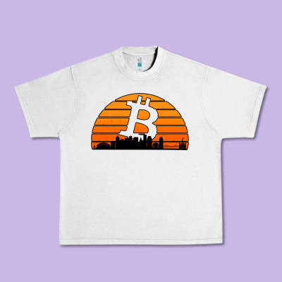 Bitcoin New Orleans Retro Sunset Urban Heavy Tee Designed By Jasminsmagicworld