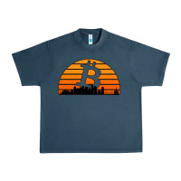Midnight Navy bitcoin new orleans retro sunset Urban Heavy Tee - Jasminsmagicworld
