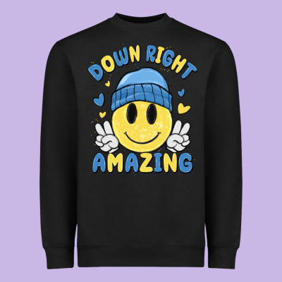 Down Right Amazing Heavyweight Sweatshirt Designed By Maliassmallbusiness