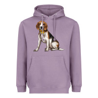 Lavender beagle with overflow Heavyweight Hoodie - texasbilliewilder