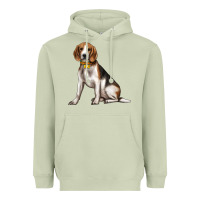 Matcha beagle with overflow Heavyweight Hoodie - texasbilliewilder