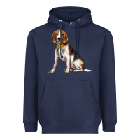 Navy beagle with overflow Heavyweight Hoodie - texasbilliewilder