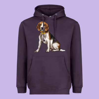 Beagle With Overflow Heavyweight Hoodie Designed By Texasbilliewilder