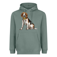 Sage beagle with overflow Heavyweight Hoodie - texasbilliewilder