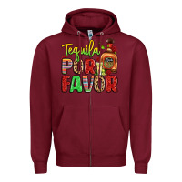 Burgundy tequila por favor Zipper Hoodie - LillyAllenDesigns