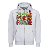 Heather Grey tequila por favor Zipper Hoodie - LillyAllenDesigns