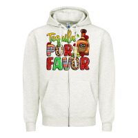 Oatmeal Heather tequila por favor Zipper Hoodie - LillyAllenDesigns