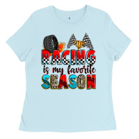 Baby Blue racing is my favorite season Ladies Tee - Zillion Design Studio