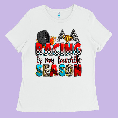 Racing Is My Favorite Season Ladies Tee Designed By Zillion Design Studio