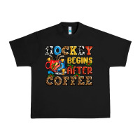 Black hockey begins after coffee ado Urban Heavy Tee - AdoDesignShop