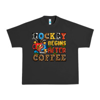Pigment Black hockey begins after coffee ado Urban Heavy Tee - AdoDesignShop