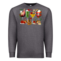 Charcoal Heather Mexico Wine Glasses Premium Sweatshirt - texasbilliewilder