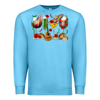 Ocean Blue Mexico Wine Glasses Premium Sweatshirt - texasbilliewilder