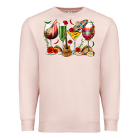 Pale Pink Mexico Wine Glasses Premium Sweatshirt - texasbilliewilder