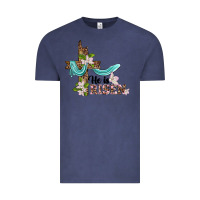 Vintage Denim he is risen cross Vintage Tee - BarkalooDesign