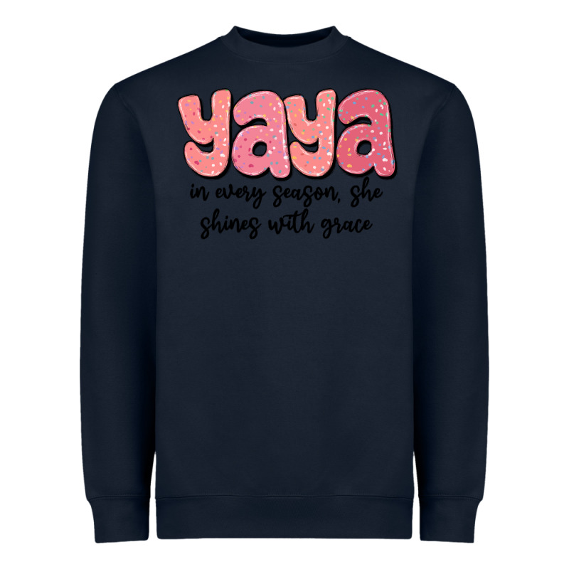 Yaya In Every Season, She Shines With Grace Heavyweight Sweatshirt by MaliasSmallBusiness | Teevron
