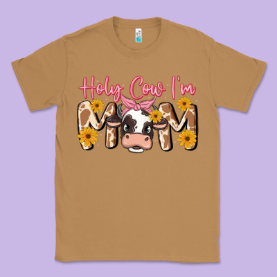 Holy Cow I'm Mom Classic Tee Designed By Maliassmallbusiness