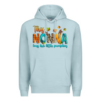 Blue Mist This nonna loves her little pumpkins Premium Hoodie - texasbilliewilder