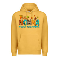Mustard This nonna loves her little pumpkins Premium Hoodie - texasbilliewilder