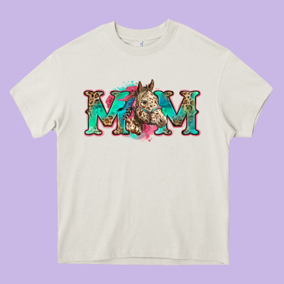 Mom Horse Heavy Core Tee Designed By Zillion Design Studio