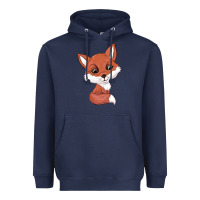 Navy fox Heavyweight Hoodie - texasbilliewilder