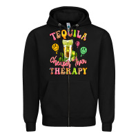 Black tequila cheaper than therapy Zipper Hoodie - LillyAllenDesigns