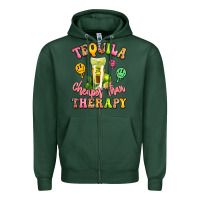 Sports Green tequila cheaper than therapy Zipper Hoodie - LillyAllenDesigns