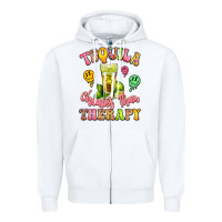 White tequila cheaper than therapy Zipper Hoodie - LillyAllenDesigns