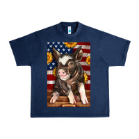 Navy Western American Pig Urban Heavy Tee - LillyAllenDesigns