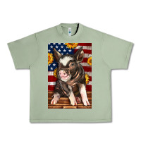 Oil Green Western American Pig Urban Heavy Tee - LillyAllenDesigns
