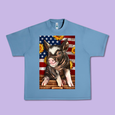 Western American Pig Urban Heavy Tee Designed By Lillyallendesigns