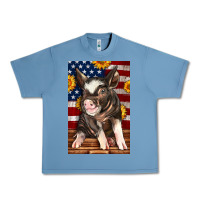Pebble Blue Western American Pig Urban Heavy Tee - LillyAllenDesigns
