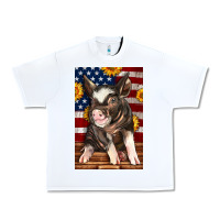 White Western American Pig Urban Heavy Tee - LillyAllenDesigns