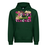 Forest Green cupid's favorite teacher Urban Hoodie - OliviaCreatesArt
