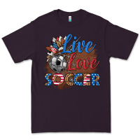 Plum live love soccer Premium Tee - HRA Design Shop