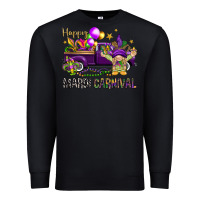 Black Happy Mardi Carnival with truck Premium Sweatshirt - NancyCooperArtShop