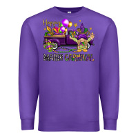 Purple Happy Mardi Carnival with truck Premium Sweatshirt - NancyCooperArtShop