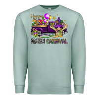 Seafoam Happy Mardi Carnival with truck Premium Sweatshirt - NancyCooperArtShop