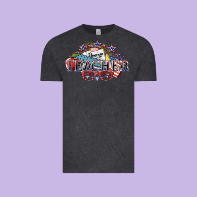 American Teacher Vintage Tee Designed By Nancycooperartshop